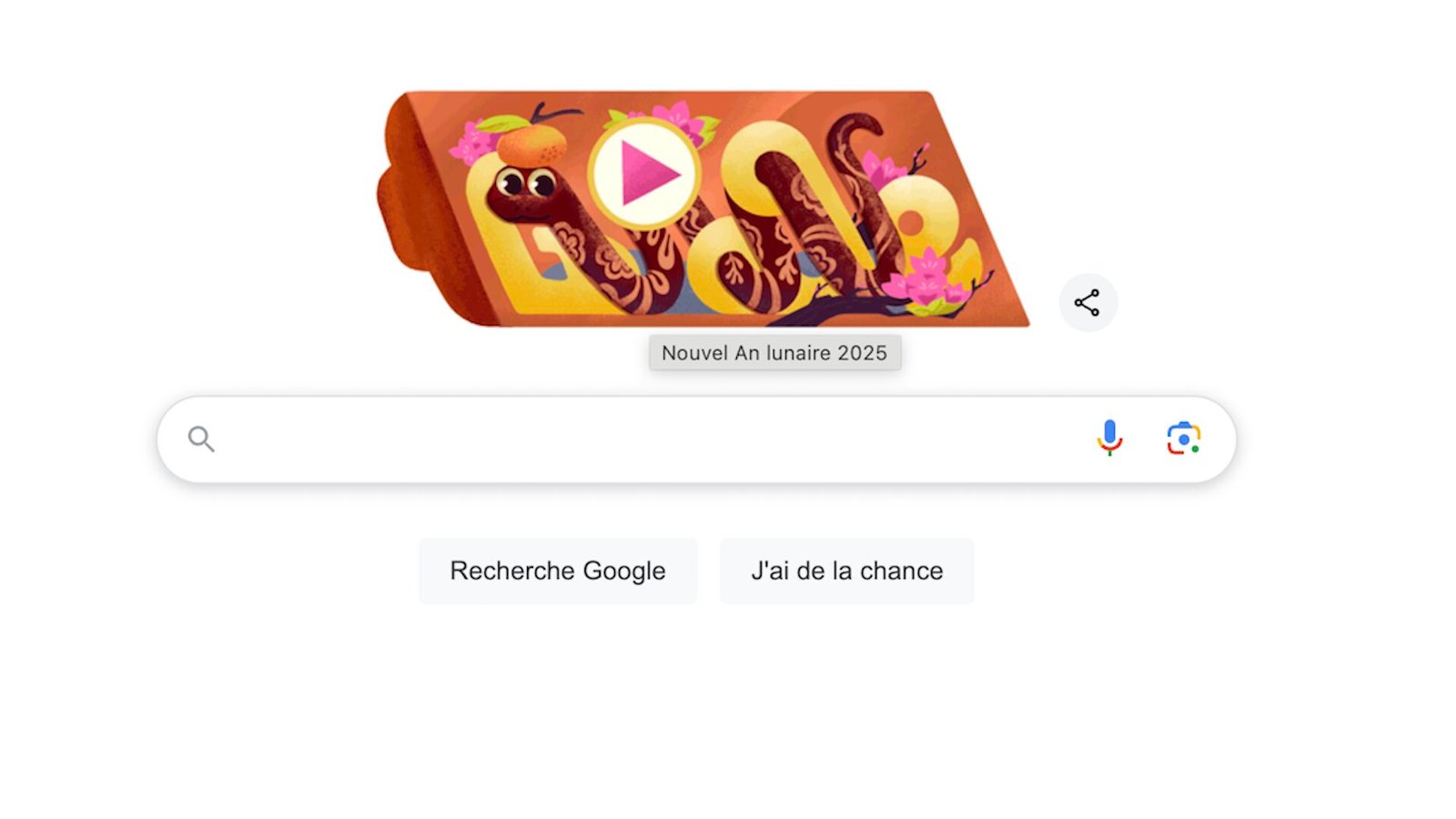 jeu Google sur l'année du serpent